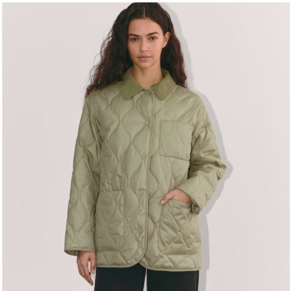 Everlane Women's Quilted Ranch Chore Jacket - Eucalyptus Size M